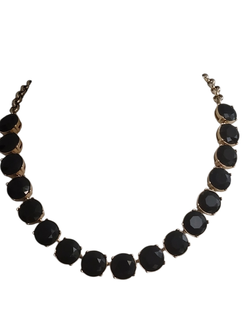 Banana Republic Dark Gray Faceted Stone Collar Necklace